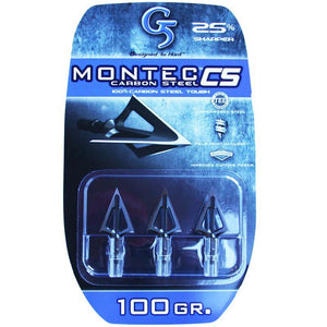 Montec G5 Carbon Steel Broadheads - 100gr 3 pack