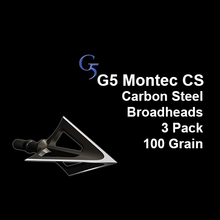 Load image into Gallery viewer, Montec G5 Carbon Steel Broadheads - 100gr 3 pack
